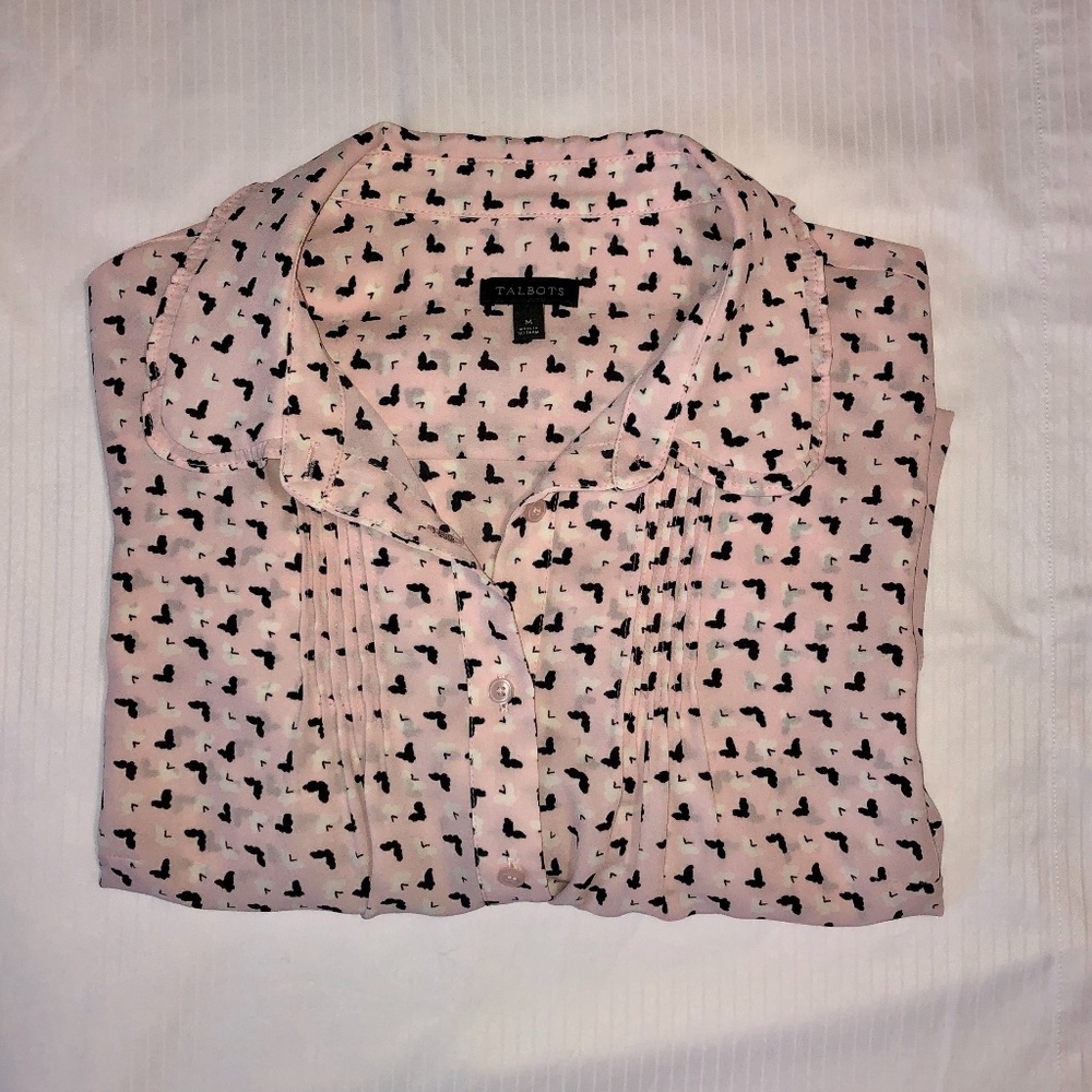 Talbots Long Sleeve Pintuck Shirt